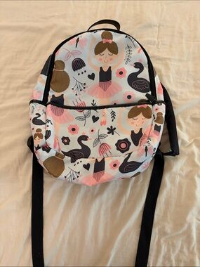 Source Unknown Pink Ballet Swan Print Kids Backpack